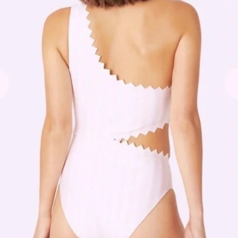 New With Tag Onia Betty Macro Stripe Cradle Pink One Piece Swimsuit NWT XS